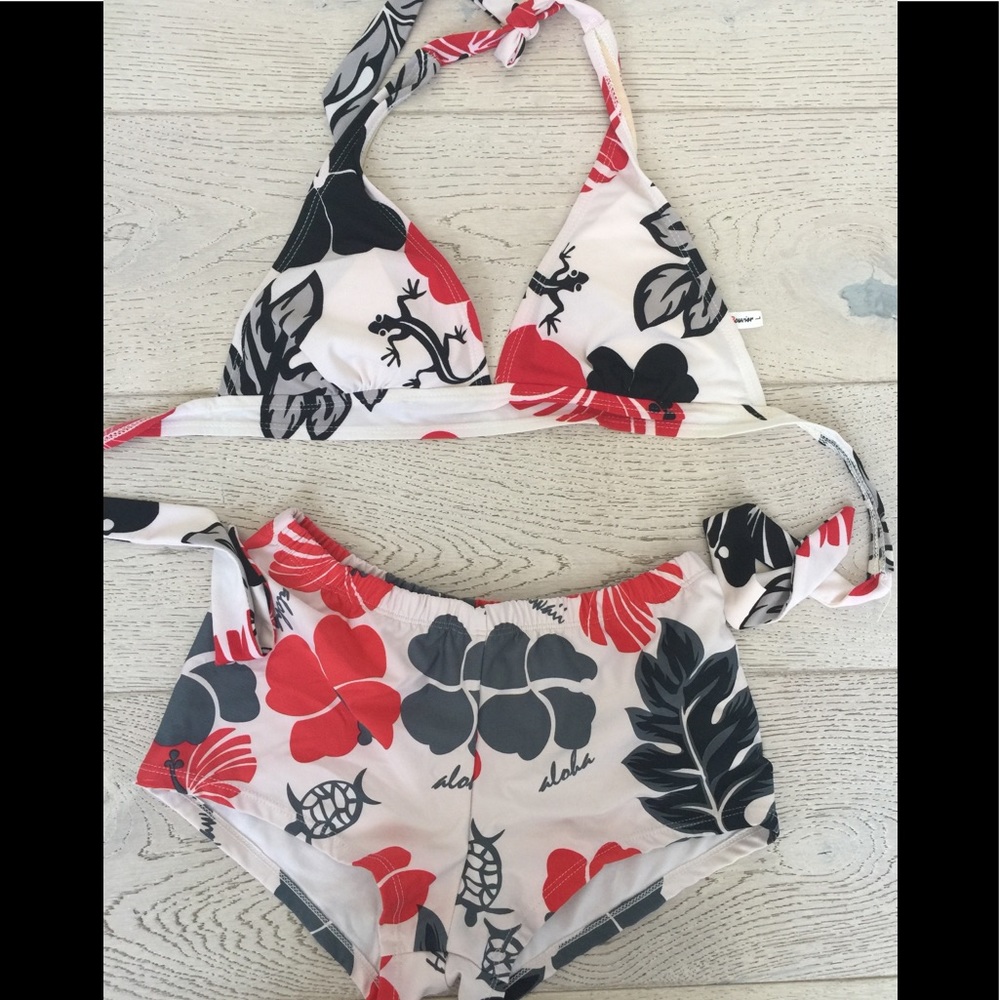 Hawaiian bikini junior girls med bottom large top